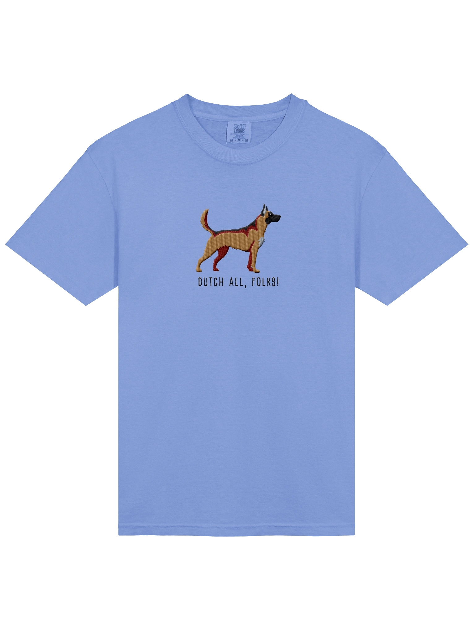 Dutch All, Folks! T-Shirt(Embroidered) of a Dutch Shepherd(Tan) product image (16)