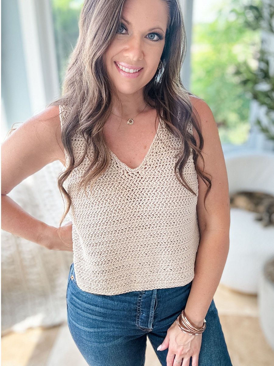 Ruby V Tank Top Crochet Pattern product image (5)