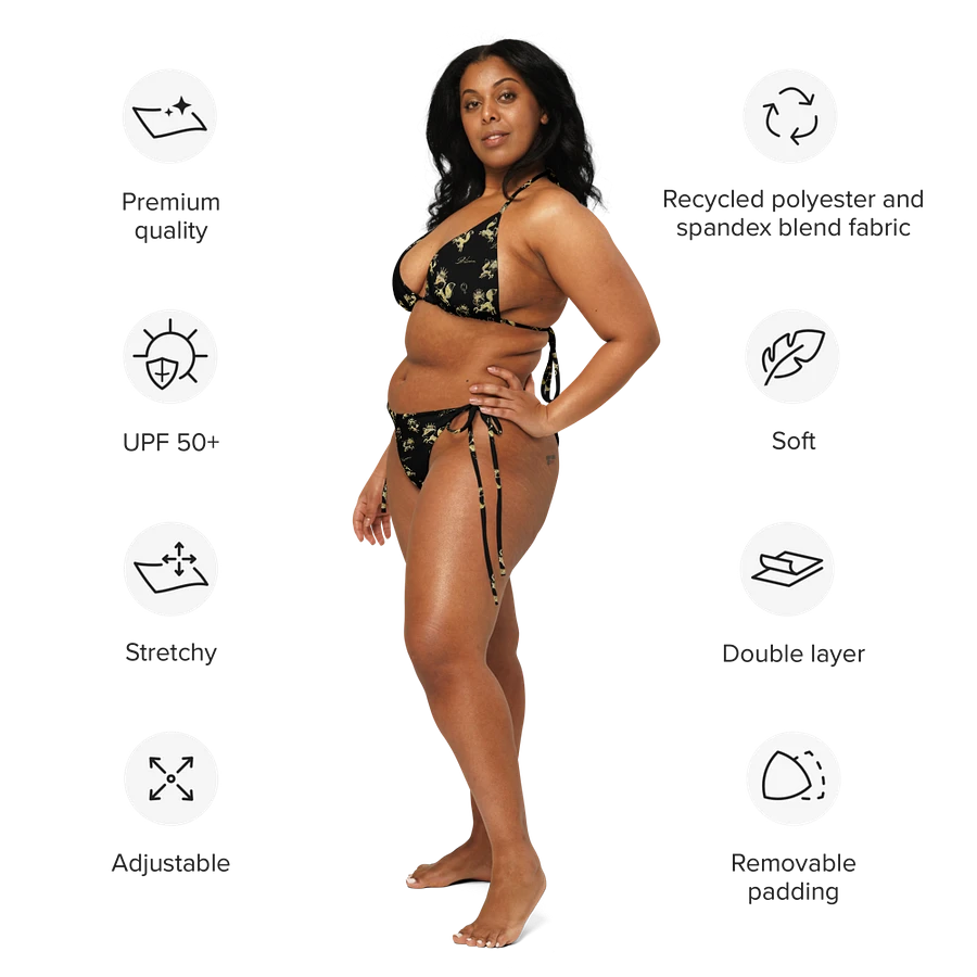 Vixen Queen Golden Vixen Black String Bikini product image (14)