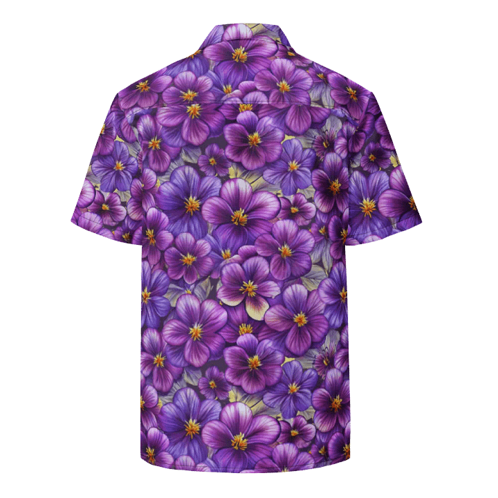 Elegant Blooms: African Violet Inspired Shirt product image (2)