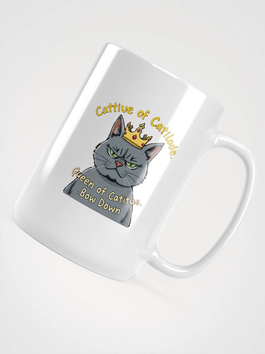 Cattitude Queen: Bow Down to Feline Royalty Mug product image (5)