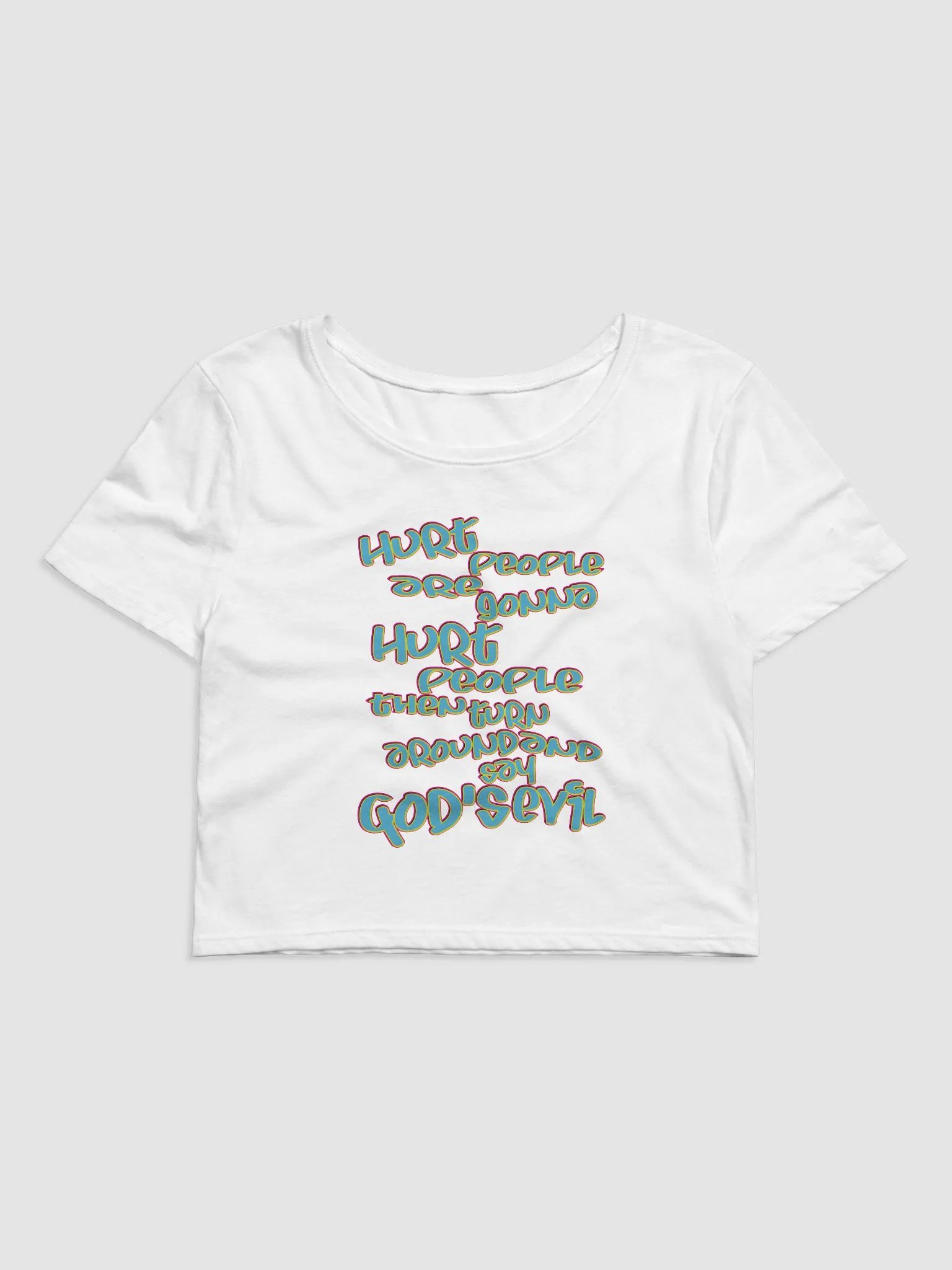 Hurt People - Blue Graffiti - Bella+Canvas Women's Crop Tee product image (2)