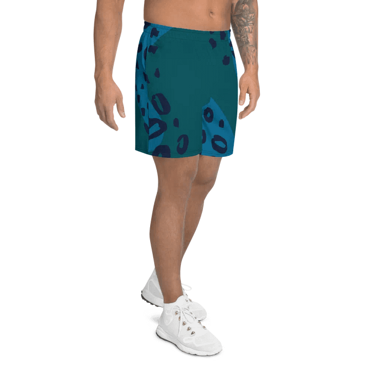 Flowing Blue Leopard Athletic Shorts product image (2)