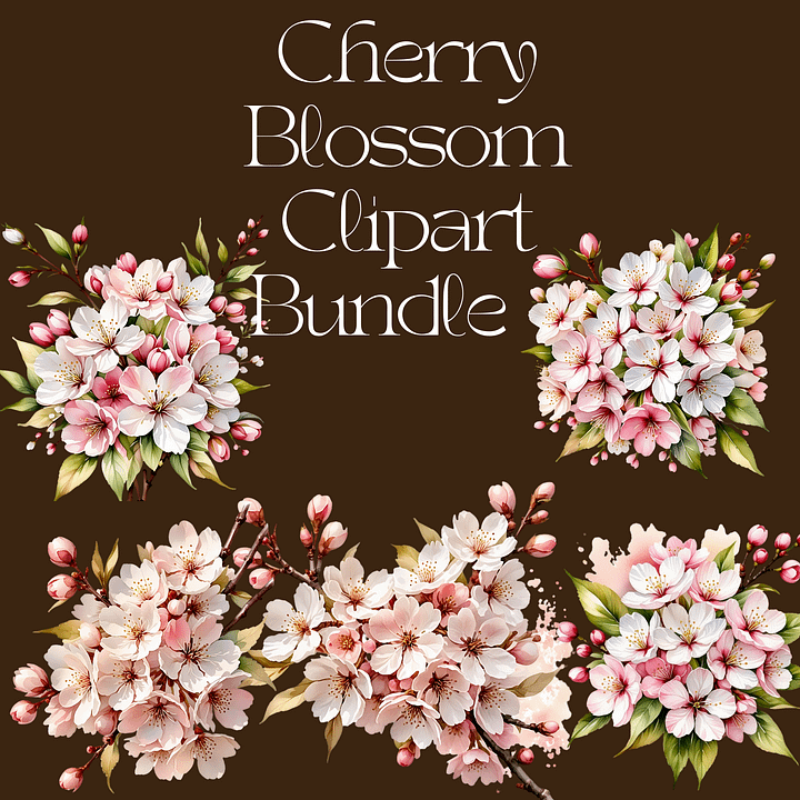 Cherry Blossom Clipart Bundle product image (1)