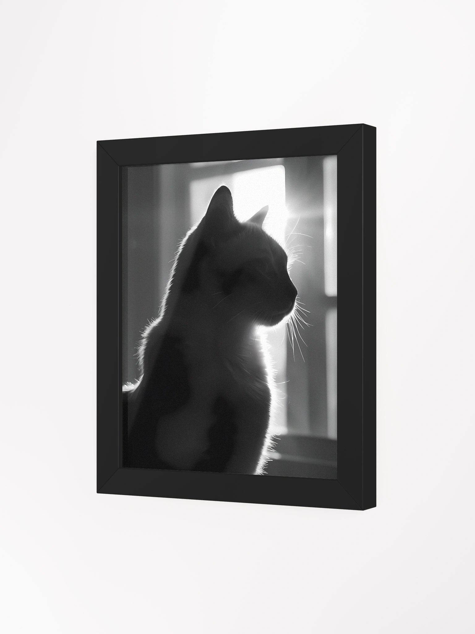 Silhouette Whiskers: Framed Cat Poster product image (4)