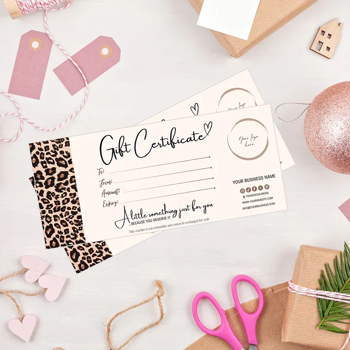 Leopard - Gift Certificate Template product image (2)