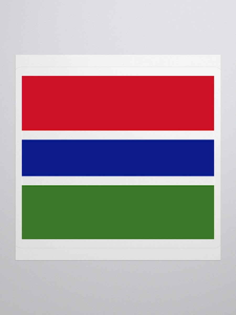 Gambia Flag Sticker | Wavy River Design | Durable Vinyl | 3 Sizes product image (3)