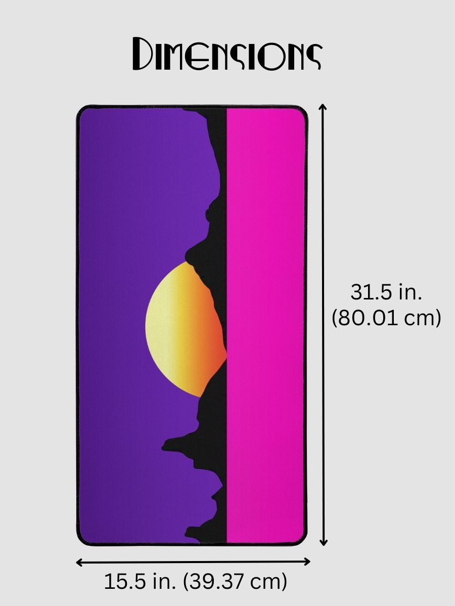 Vaporwave Sunset Gaming Mat - Pink & Purple Desk Pad product image (3)