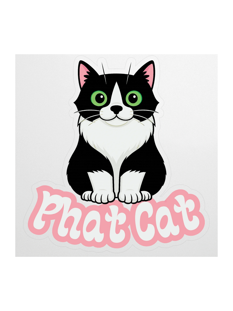 Large Phat Cat Sticker (Pink) product image (1)