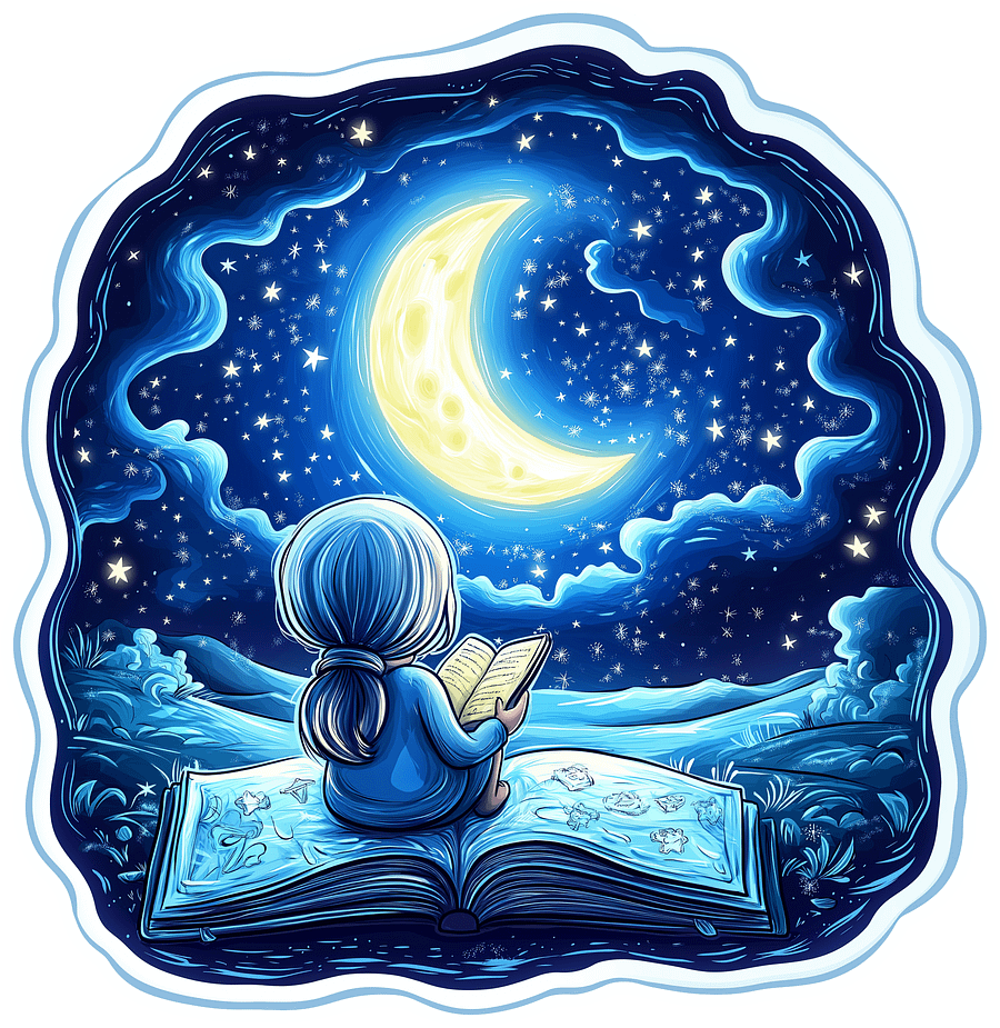 Moonlit Storytime Sticker product image (1)