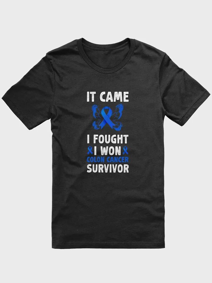 It Came We Fought I Won Colon Cancer Survivor Shirt | Awareness Ribbon Survivor T-Shirt product image (1)