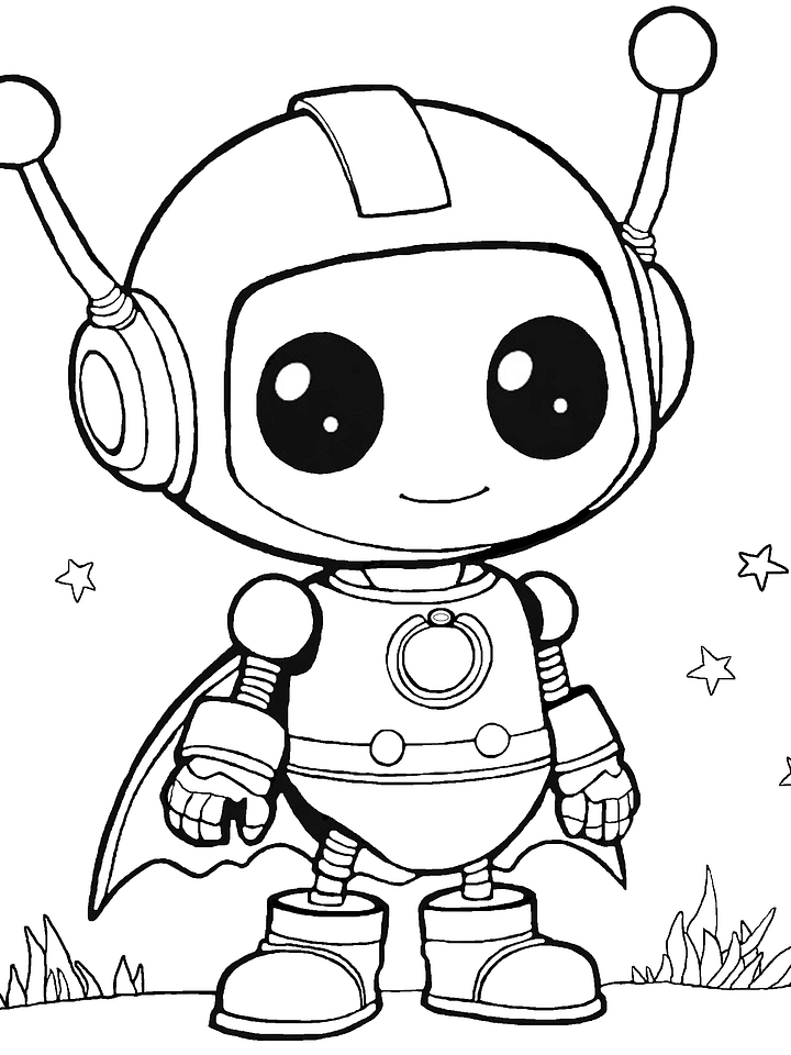 Super Bot Coloring Page product image (1)