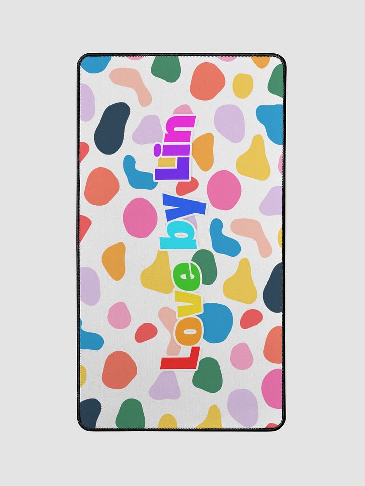 Rainbow Spots Desk Mat (White) product image (1)