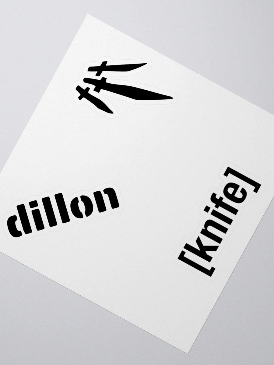 [knife] , triblade and dillon sticker product image (4)