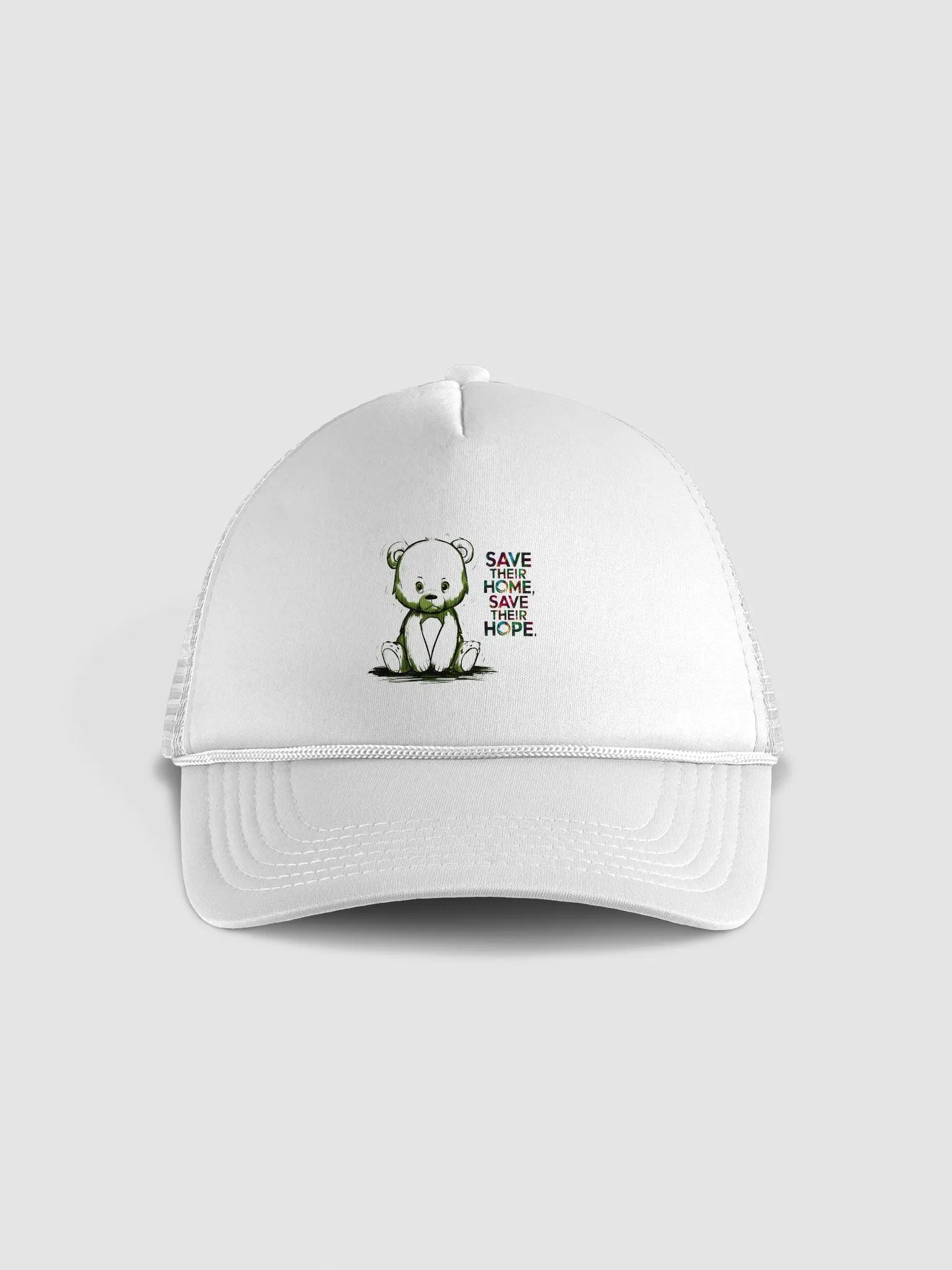 Glitch Panda Environmental Awareness Trucker Hat product image (4)