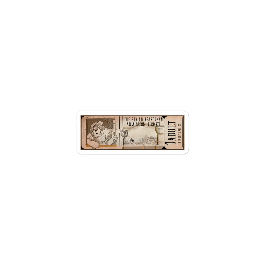 Beardy Rail Co. Train Ticket Die-Cut Magnet product image (1)