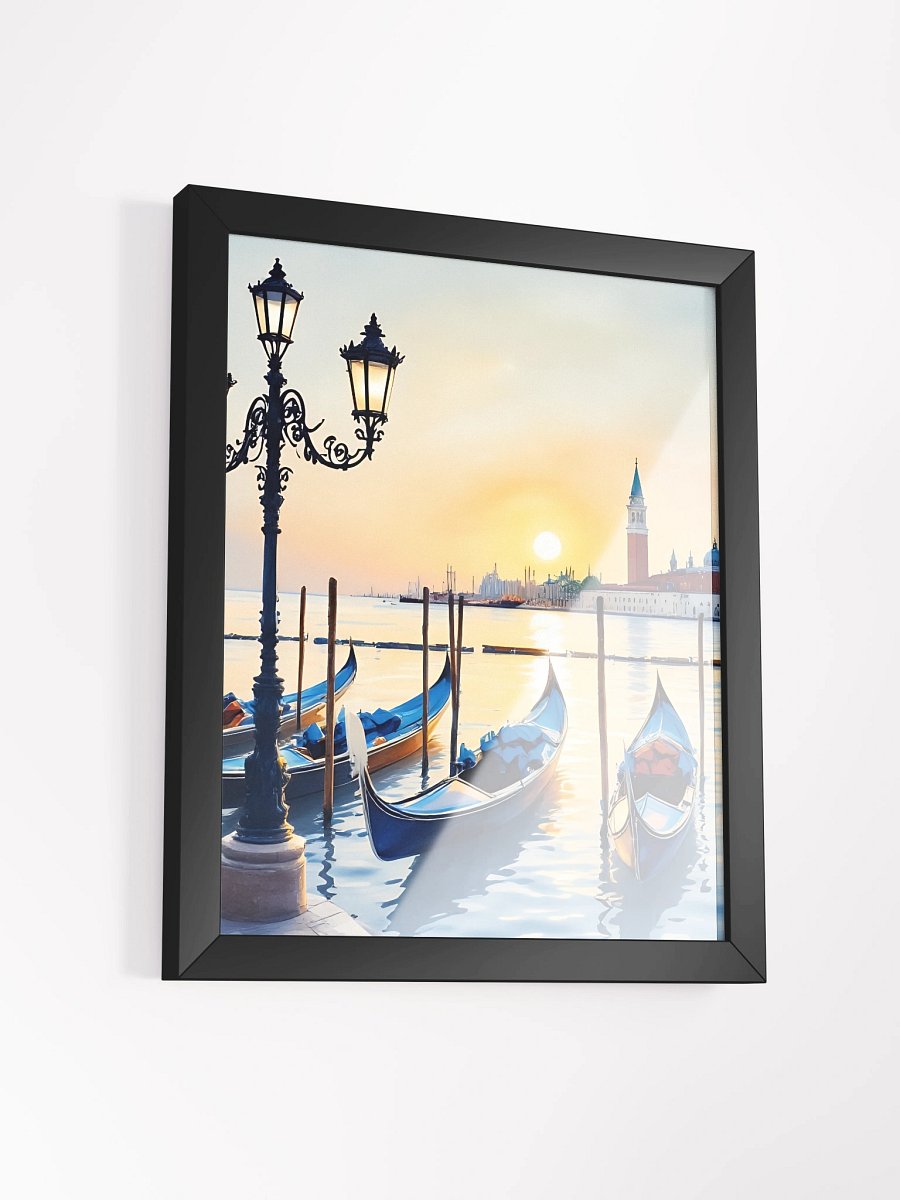 Gondolas Vibrant Matte Poster in Ayous Wood Frame product image (7)