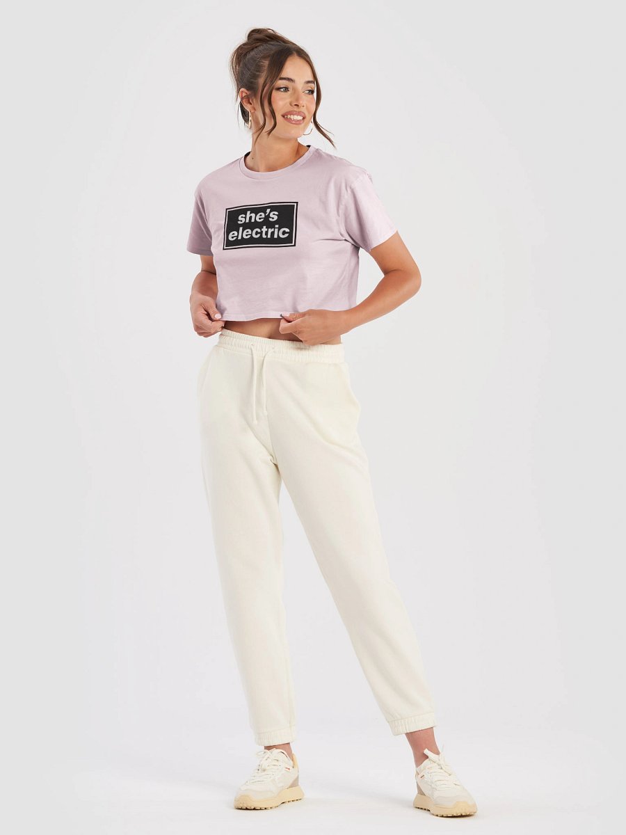 She's Electric Baby Tee – Hand Screen Printed Cropped Shirt – 90s Britpop Inspired – Manchester Music Fan Tee product image (26)