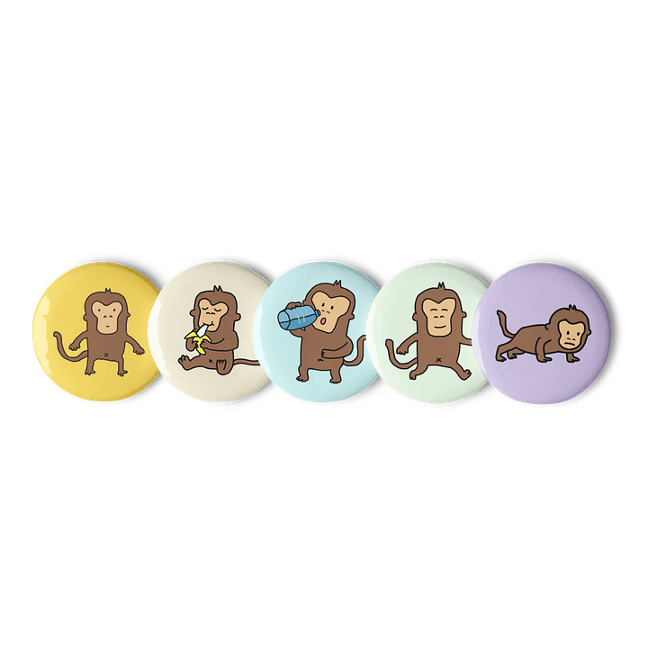 MonkeyMind101 Pin Button Set product image (1)