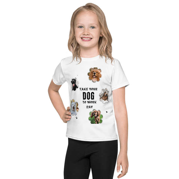 Kids Crew Neck T-Shirt Dogs Collage All-Over Print product image (1)