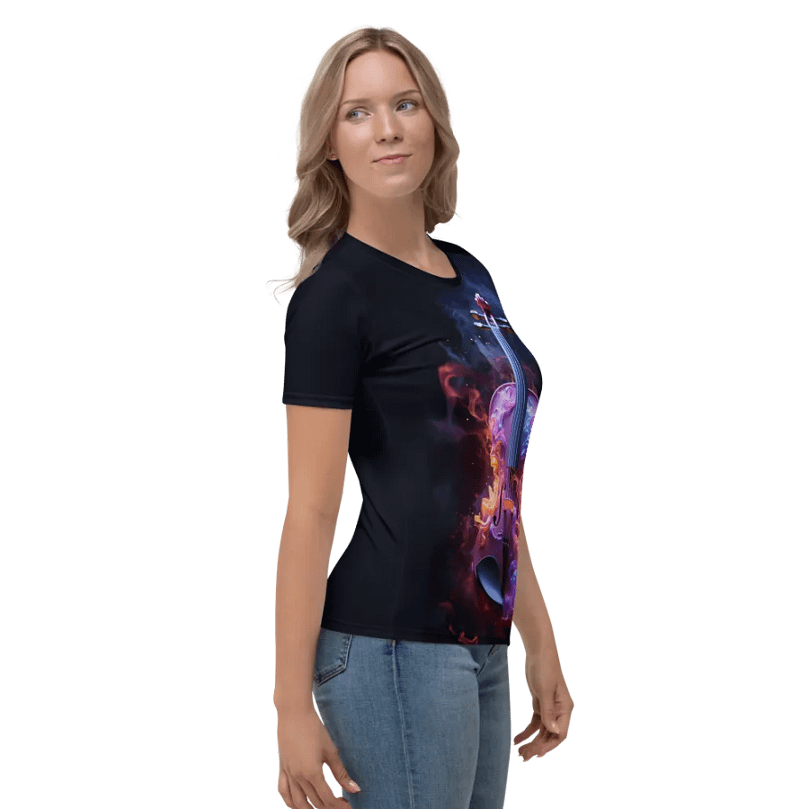 Violin on Fire All Over Print T-shirt product image (5)