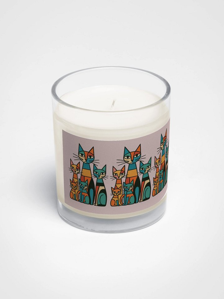 Geometric Cats Soy Wax Candle product image (2)