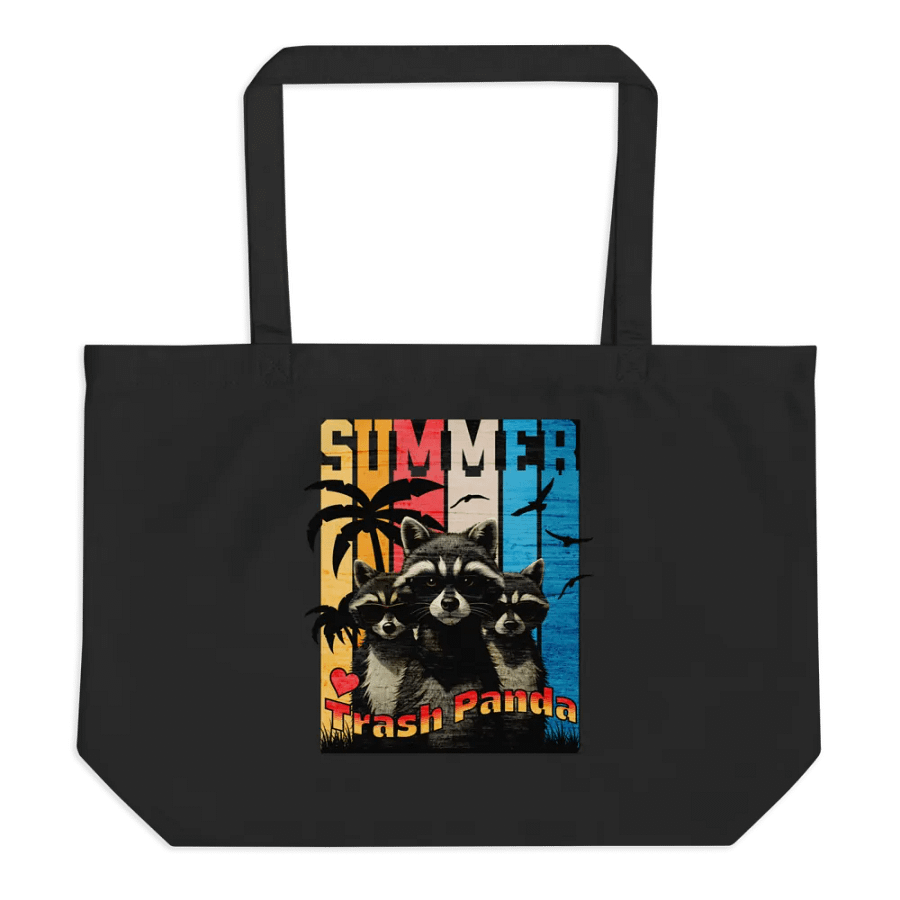 Summer Trash Panda Organic Cotton Tote product image (1)