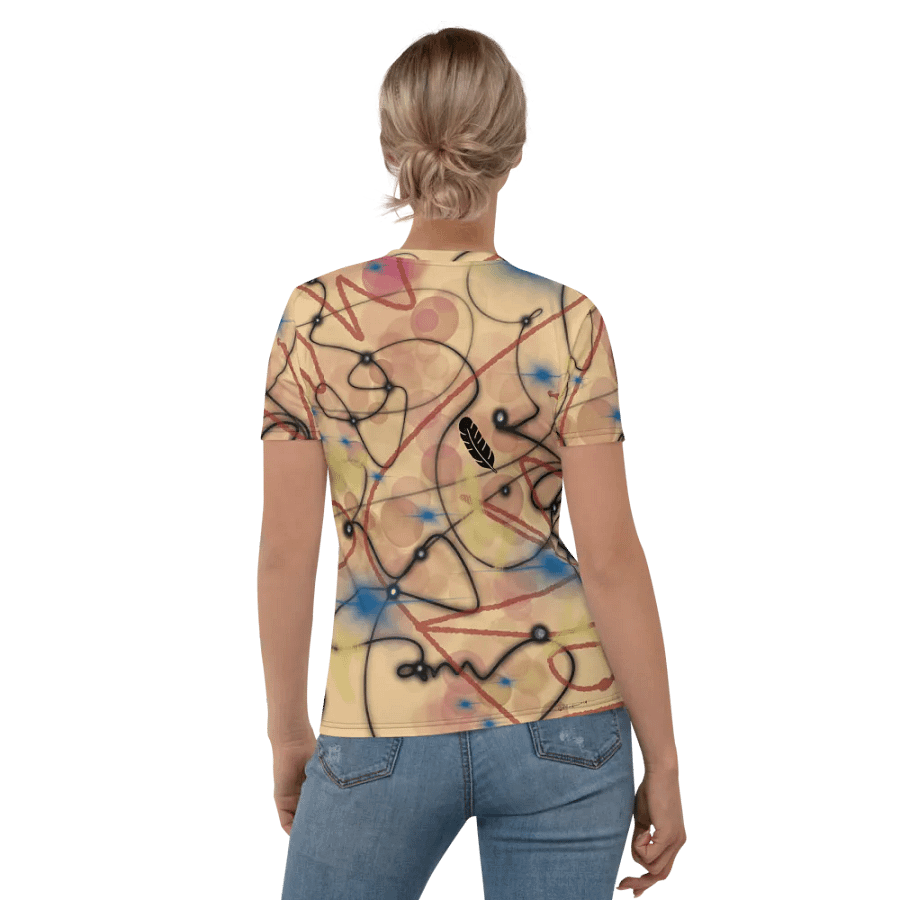 ScribbleWear #3 Women's Crew Neck Poly Tee/Gold product image (5)