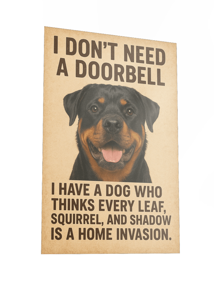 Rottweiler - I Don't Need Doorbell Poster product image (4)