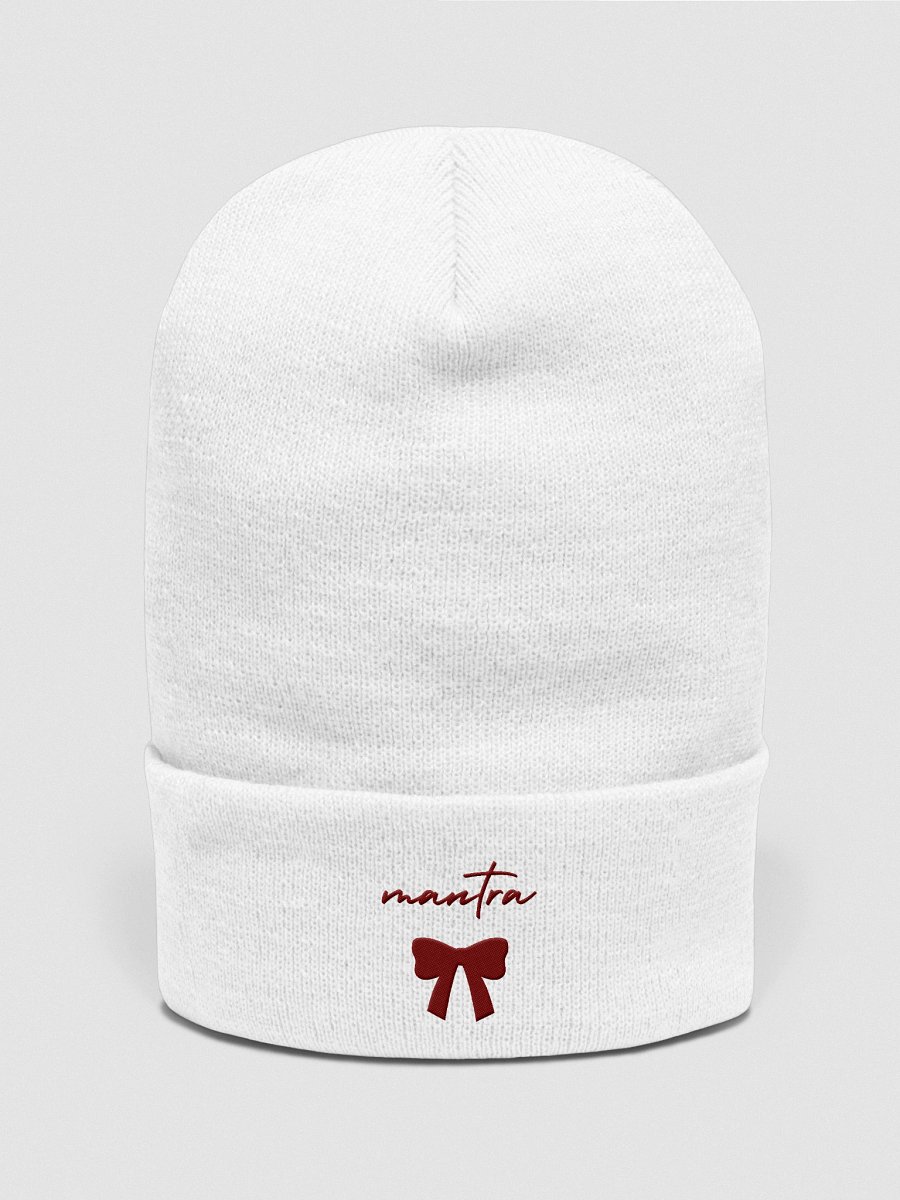Mantra Bow Embroidered Beanie product image (1)