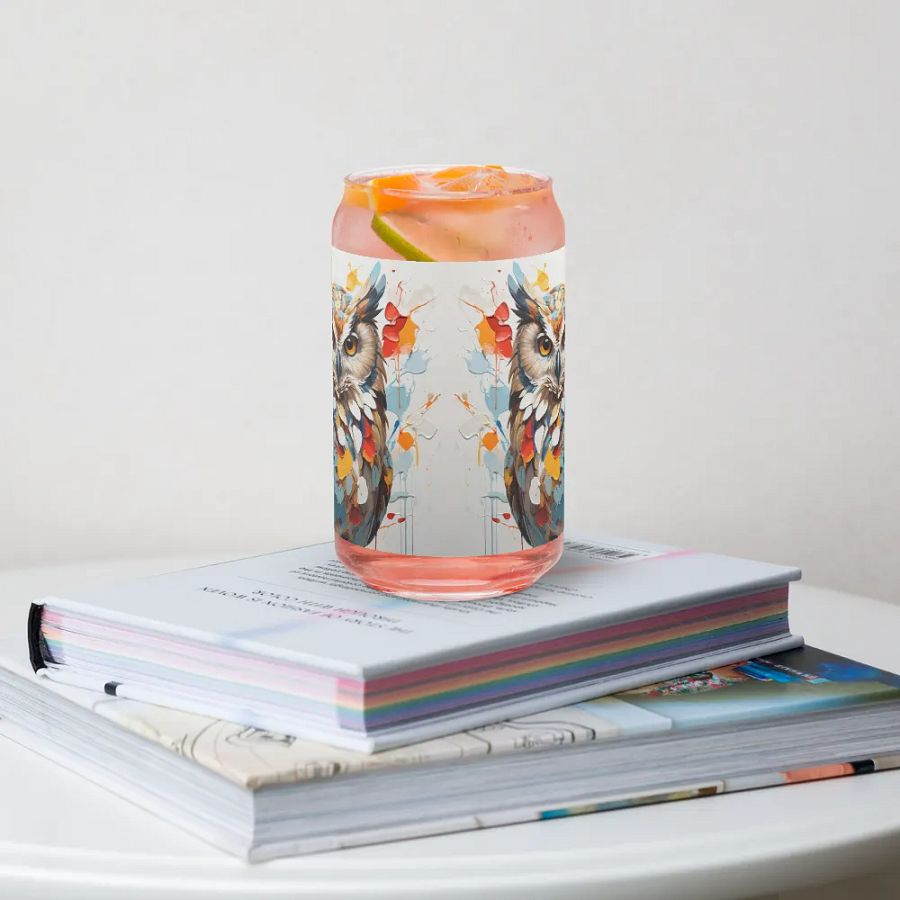Mystic Plumage Owl Glass Can Sipper product image (6)
