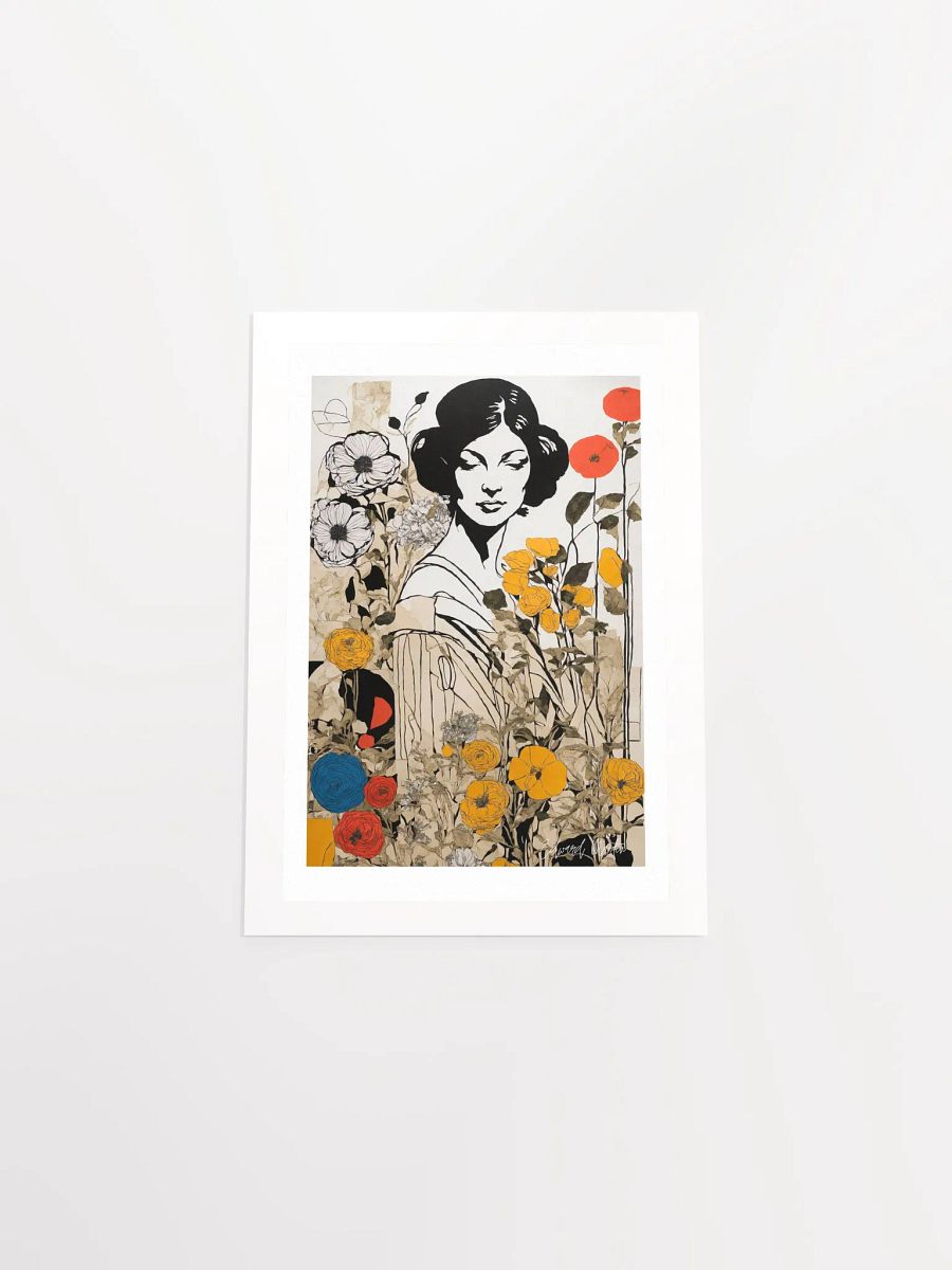'Gina in the Garden' by Edward Martin: Mixed Media Collage Print product image (5)