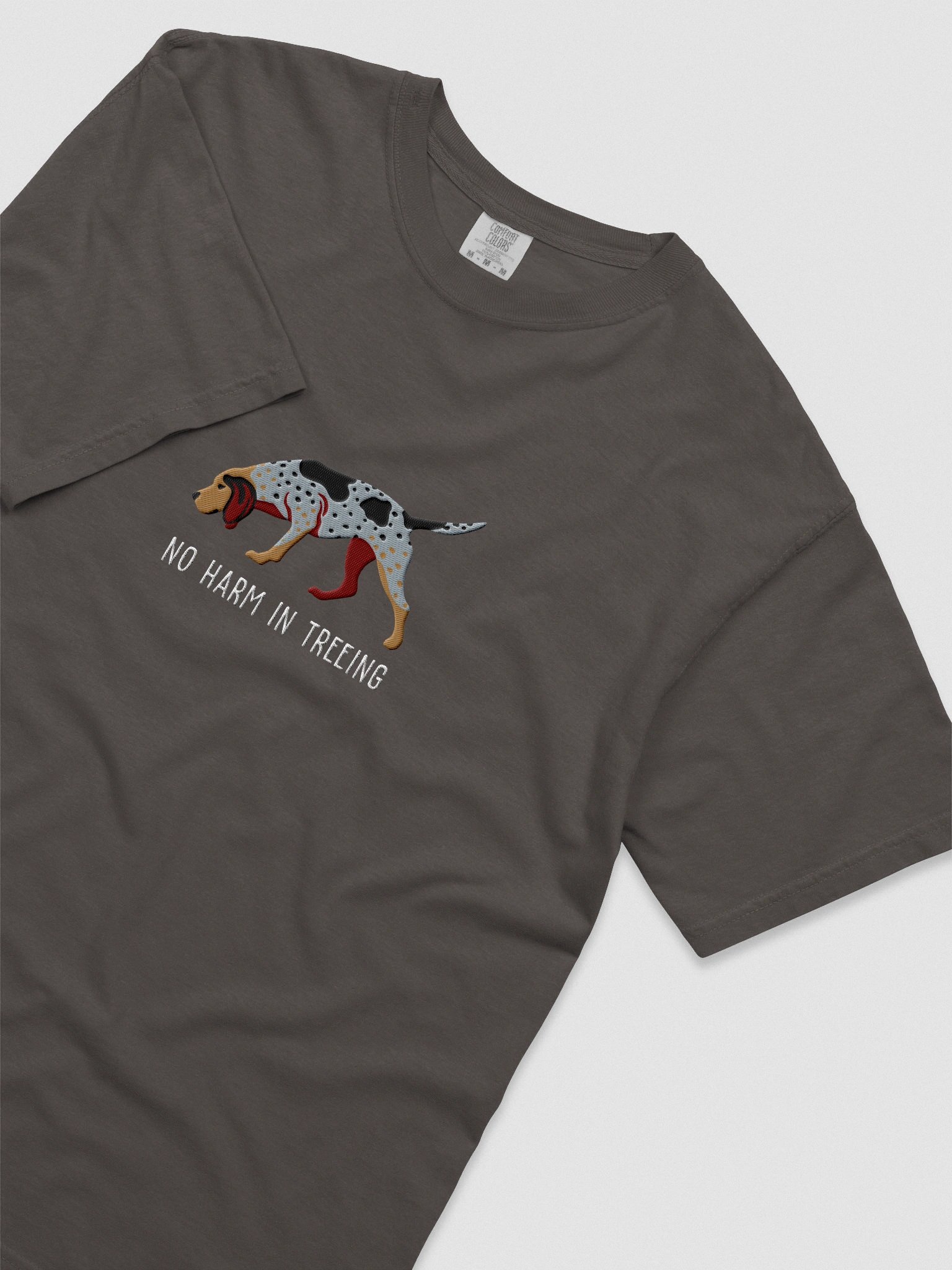 No Harm in Treeing T-Shirt(Embroidered) of an American English Coonhound product image (8)