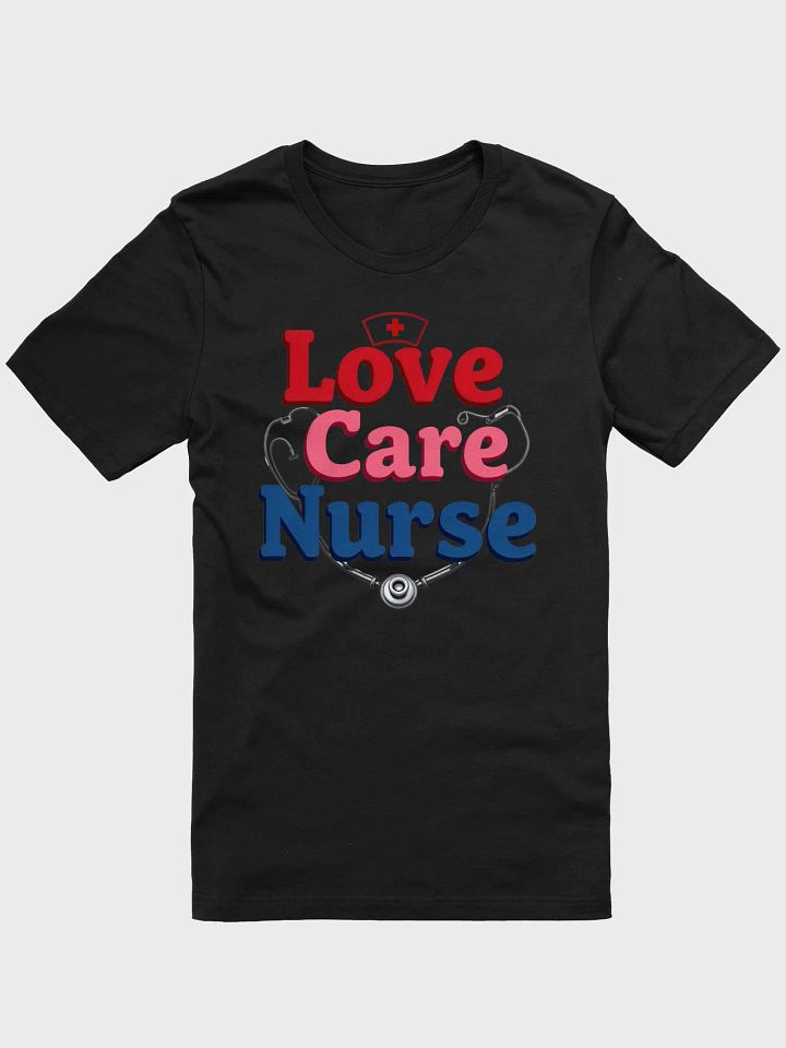 Nurse Love & Care Stethoscope T-Shirt product image (4)