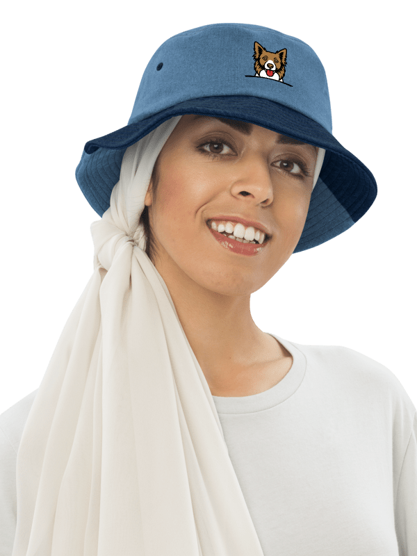 YOUR BORDER COLLIE! / BUCKET HAT WITH PERSONALIZED NAME / / EMBROIDERED product image (1)