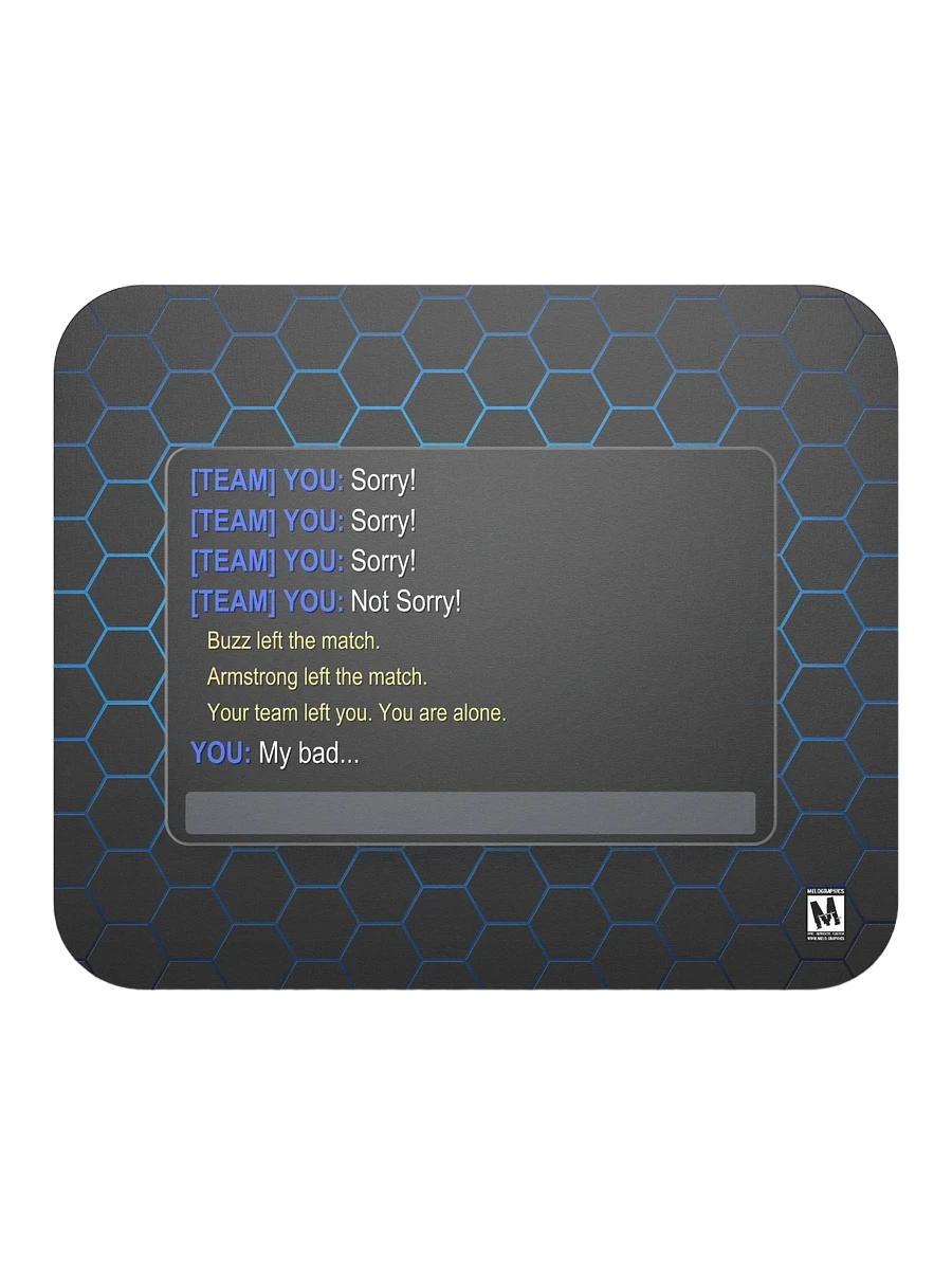 Carball Quick Chat Champ: Not Sorry - Mouse Pad | #MadeByMELO product image (2)