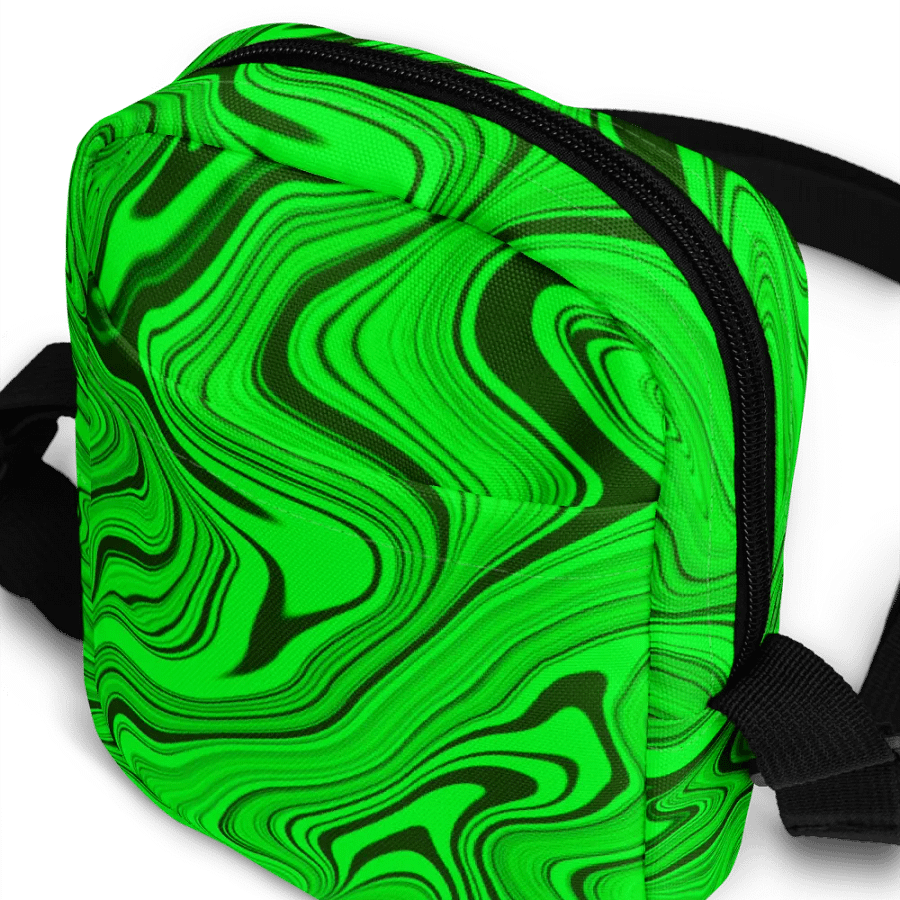 Utility Crossbody Bag - Green Liquid Swirls product image (5)