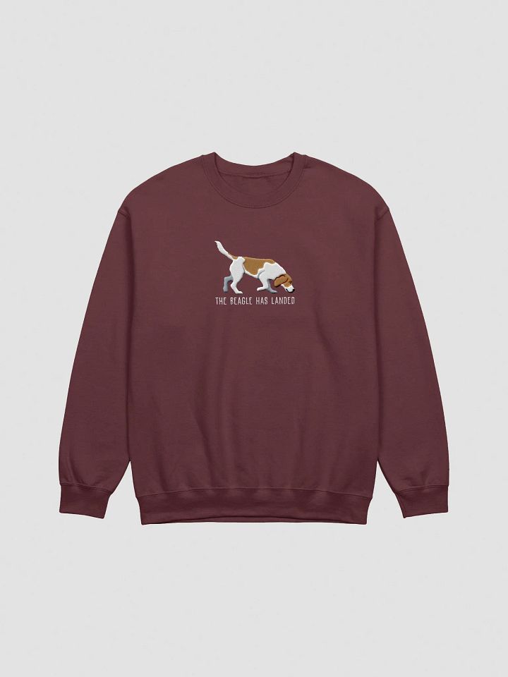 The Beagle Has Landed Sweatshirt (Embroidered) of a Beagle(Lemon) product image (7)
