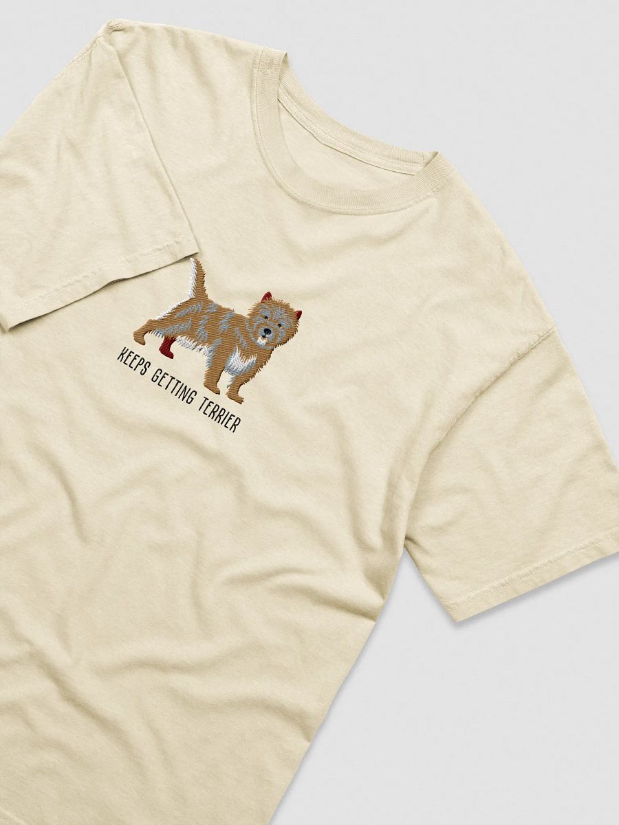 Keeps Getting Terrier T-Shirt(Embroidered) of a Cairn Terrier product image (19)