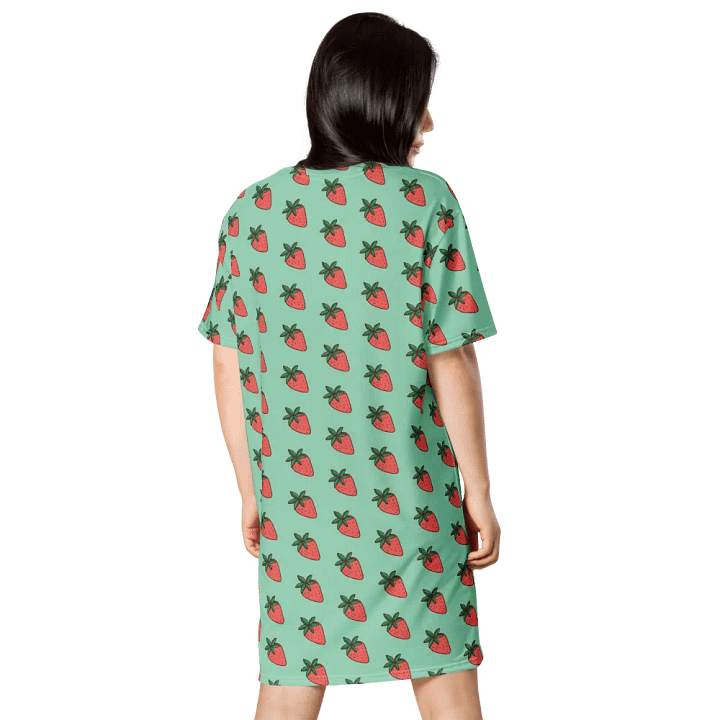 Vibrant Floral Swirl All-Over Dress Strawberry Green Back product image (2)