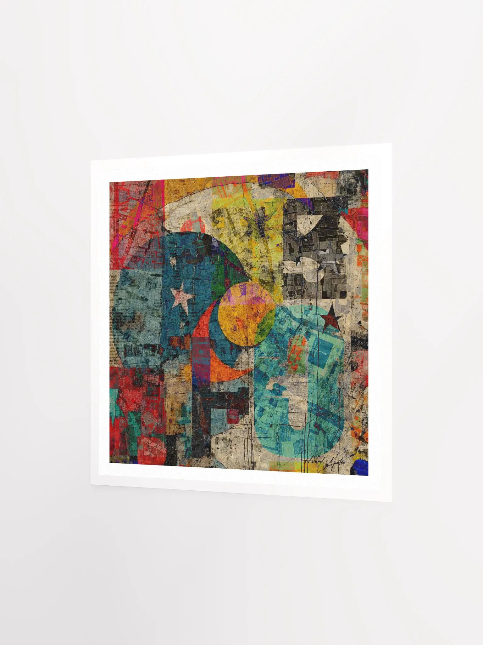 'Cosmic Fusion' by Edward Martin: Mixed media Collage Print product image (3)