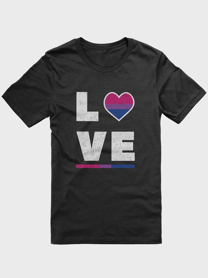 LGBTQ Bisexual Pride Flag Distressed Grunge Love T-Shirt product image (2)