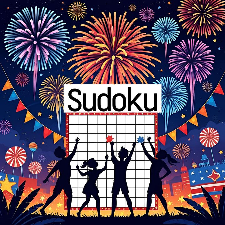 Fireworks & Figures - Explosive Sudoku Fun for Independence Celebrations product image (1)
