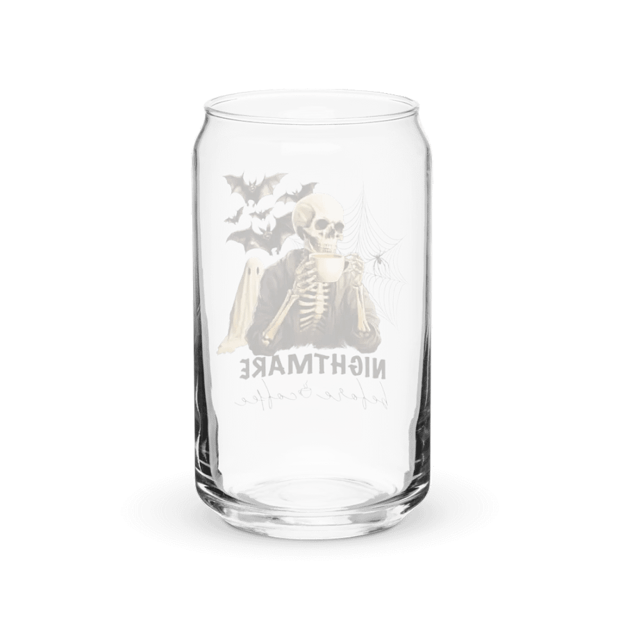 Nightmare Before Coffee Halloween Glass Cup product image (38)