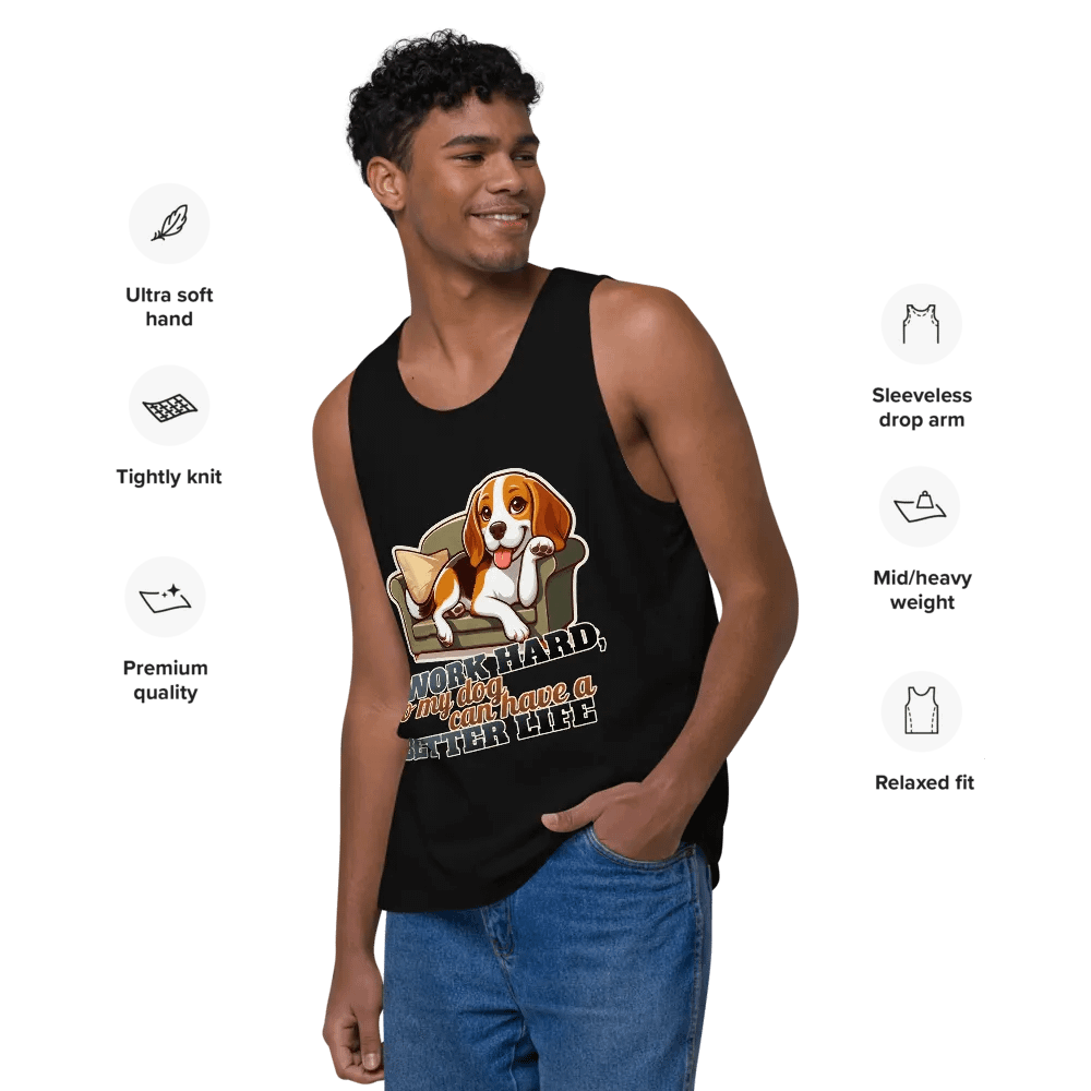 Work Hard - Beagle sofa - Tank top product image (19)