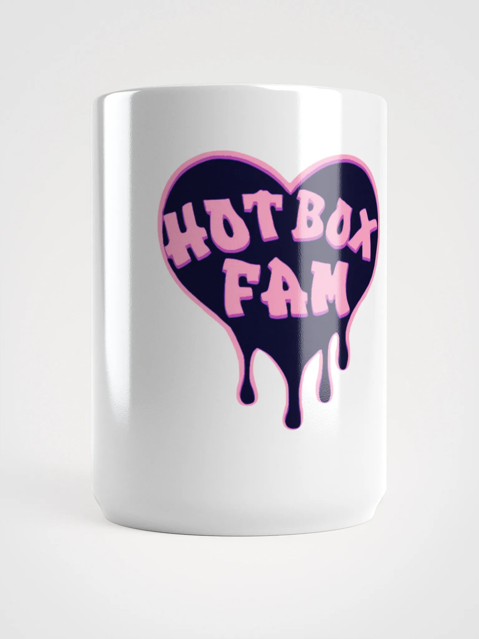 HOT BOX FAM BLACK AND PINK LOGO COFFEE MUG product image (5)