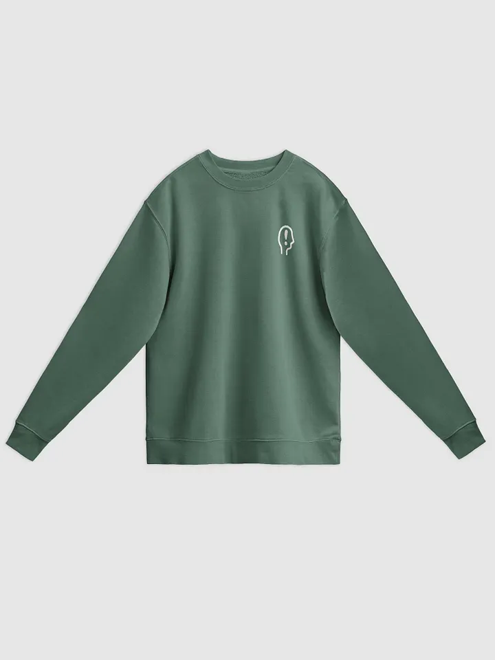 EXCLAIMING MENTALLY (sm. white design) printed pigment crewneck product image (3)