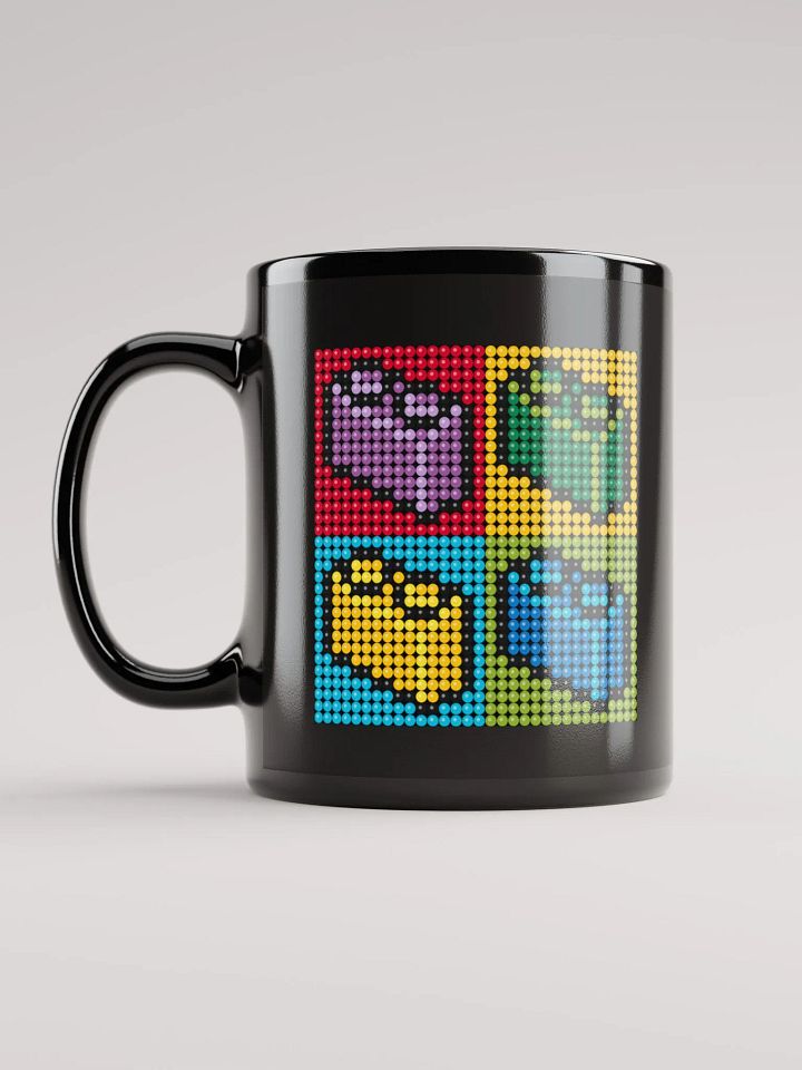 Brick Pixel Art Black Glossy Mug product image (1)