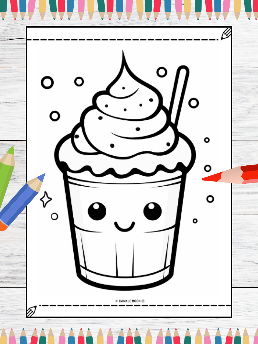 20 Cute Kawaii Coloring Pages#1 (PDF Coloring Pages) product image (5)