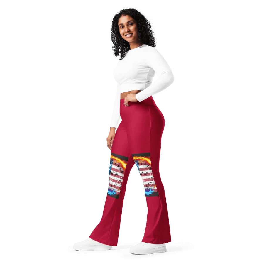 flare leggings- red product image (10)